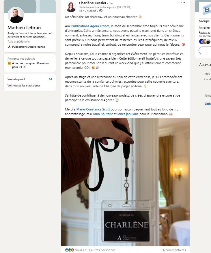 LinkedIn Charlène